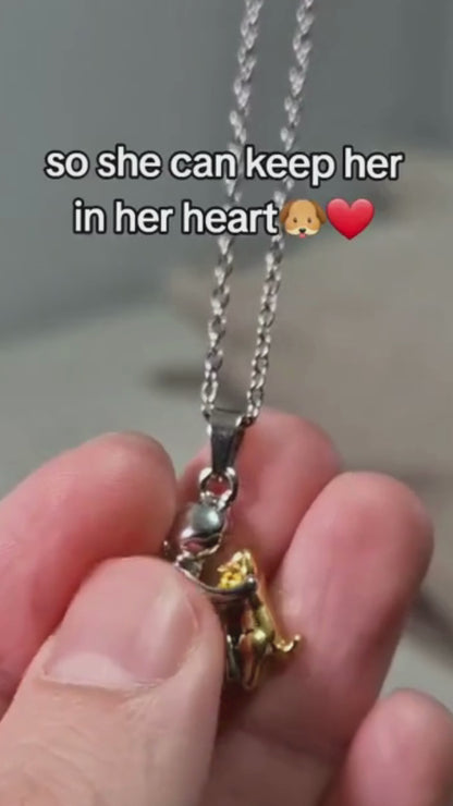 Amore&Paws™ - Collana ciondolo a forma di cane